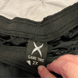 Men’s Game Time Basketball Shorts Black with Grey accent size 2X